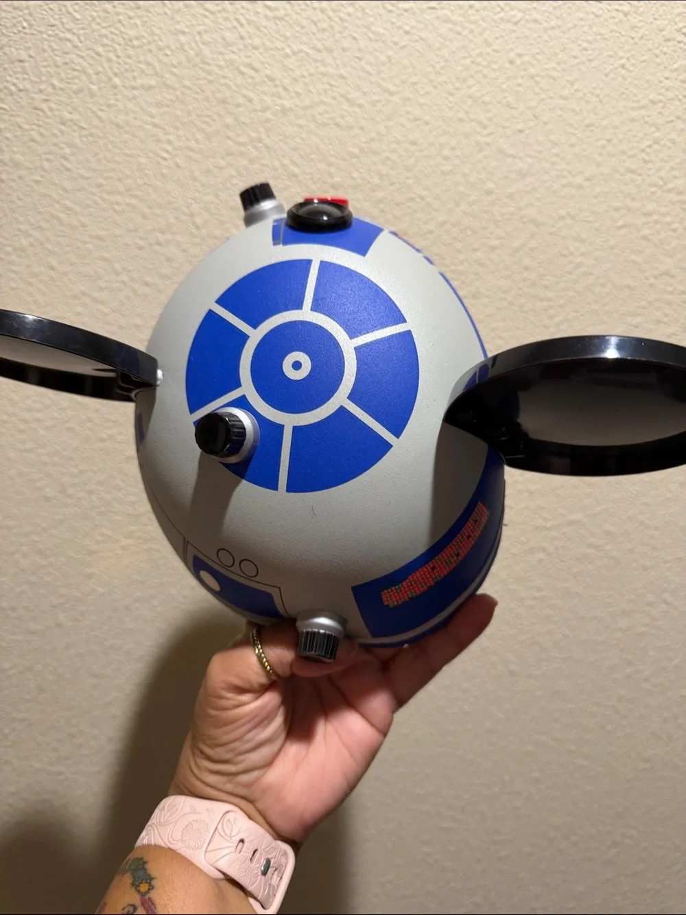 R2-D2 Mickey Ear Hat — Blue, Silver, Black